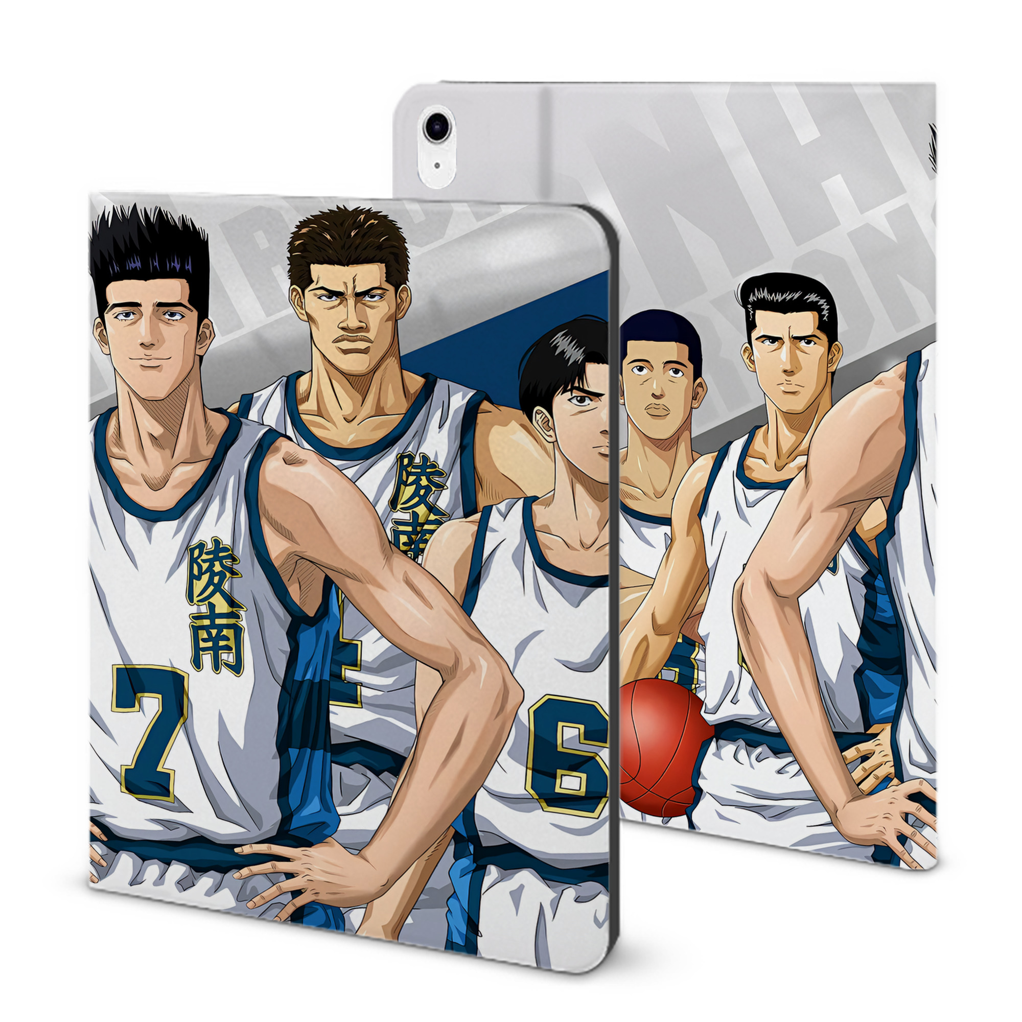 （画像用） SLAM DUNK／スラムダンク IPad ケース ブック型 PUレザー TPU 耐衝撃 軽量 薄型 ペン収納なし 全面保護 IPad 各モデル対応